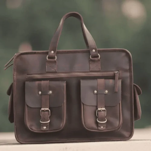 Arthur leather travel briefcase