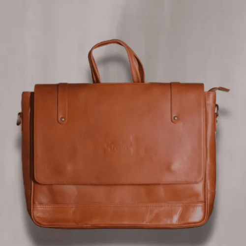 Light brown plain laptop Bag