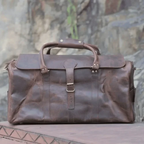The Bolton Flap Duffle Brown Bag