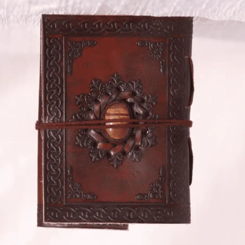 Unique rustic brown handcrafted 1 chakra leather journal diary