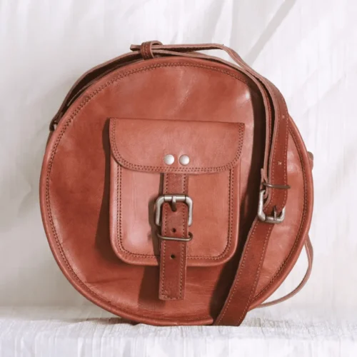 Zamora leather crossbody brown sling bag